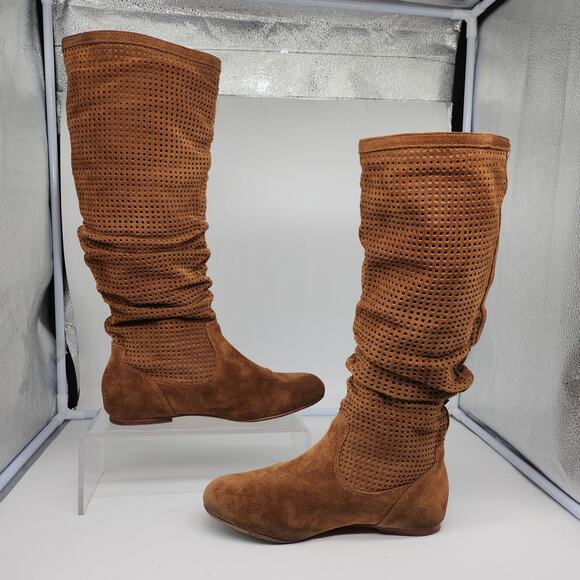 Ugg Boots 6 Brown Abilene Chestnut Knee High Slouchy Suede Boho Academia Flat - Picture 2 of 16